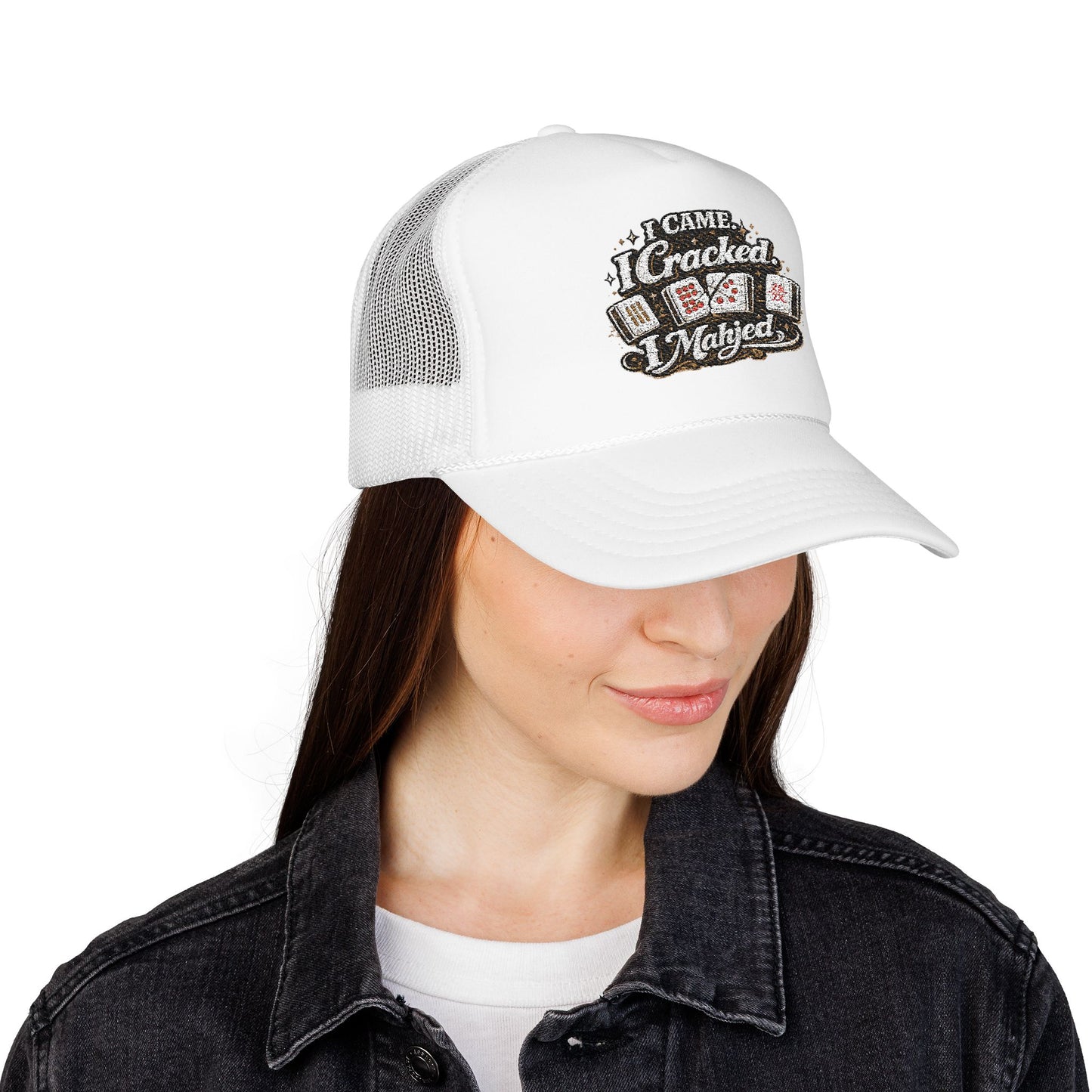 Trucker Hat — I Came, I Cracked, I Mahjed