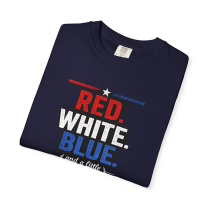 Red, White, Blue and a Little Viking T-Shirt — USA & Norway Soccer Fan Tee