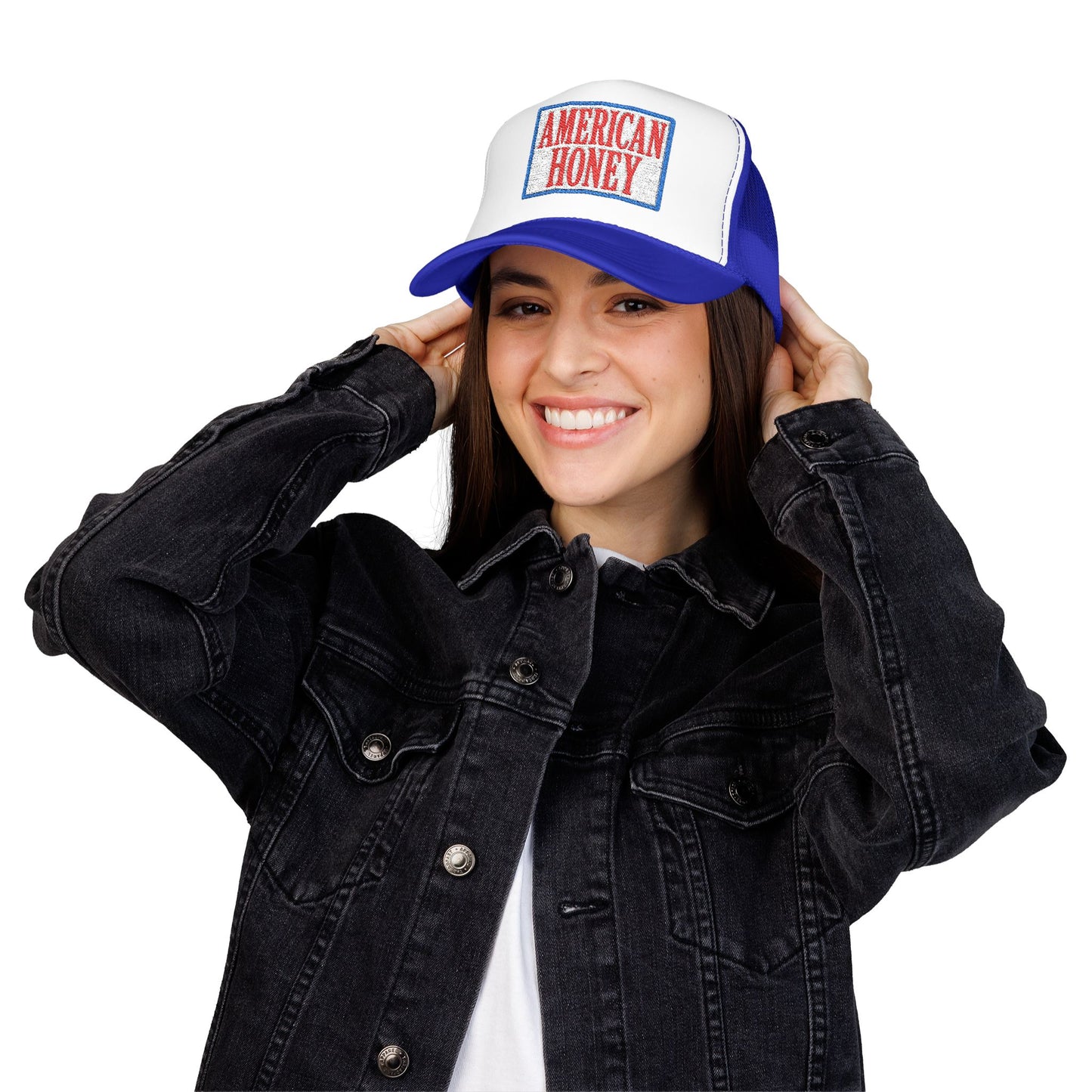 American Honey Trucker Hat - Retro Patriotic Foam Front Cap