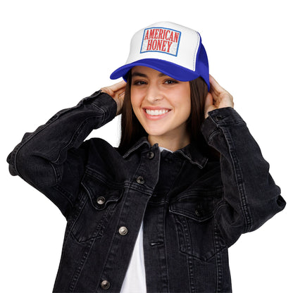 American Honey Trucker Hat - Retro Patriotic Foam Front Cap