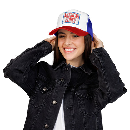 American Honey Trucker Hat - Retro Patriotic Foam Front Cap