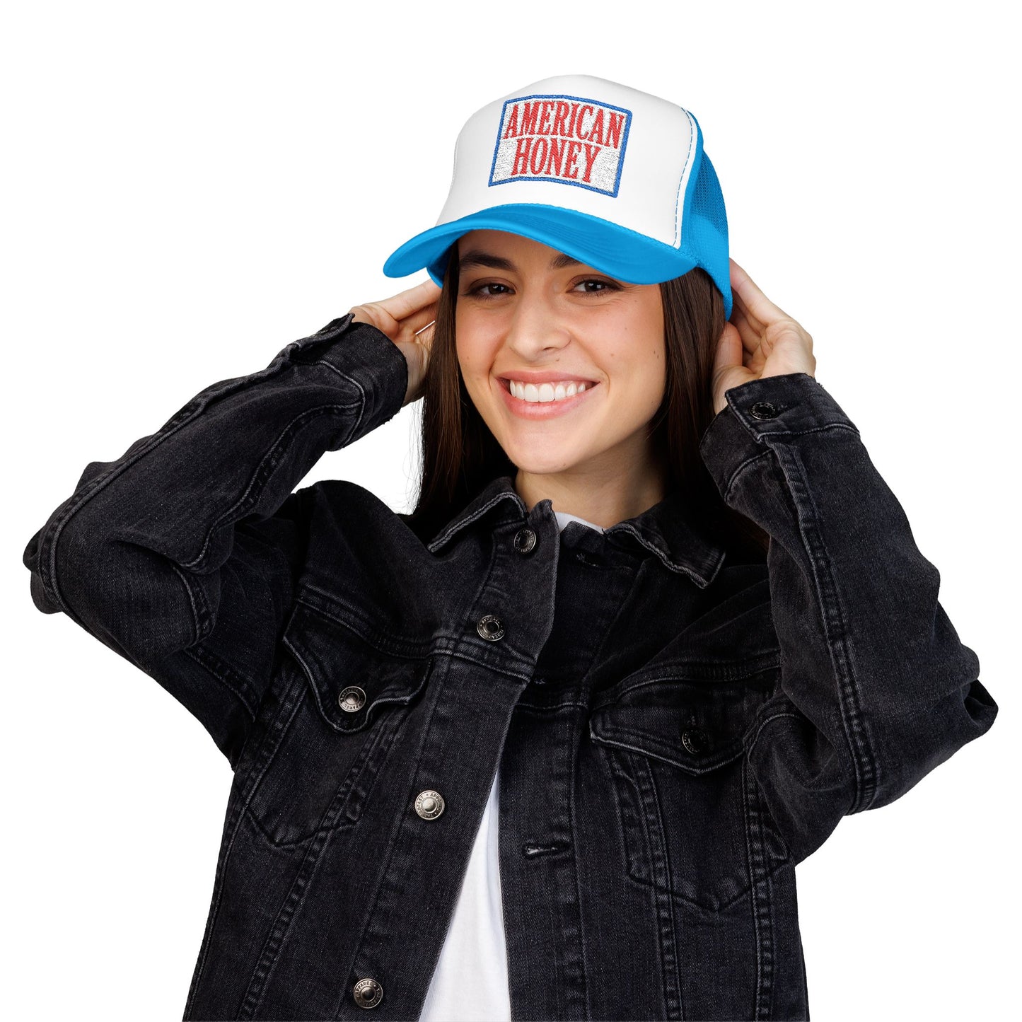American Honey Trucker Hat - Retro Patriotic Foam Front Cap