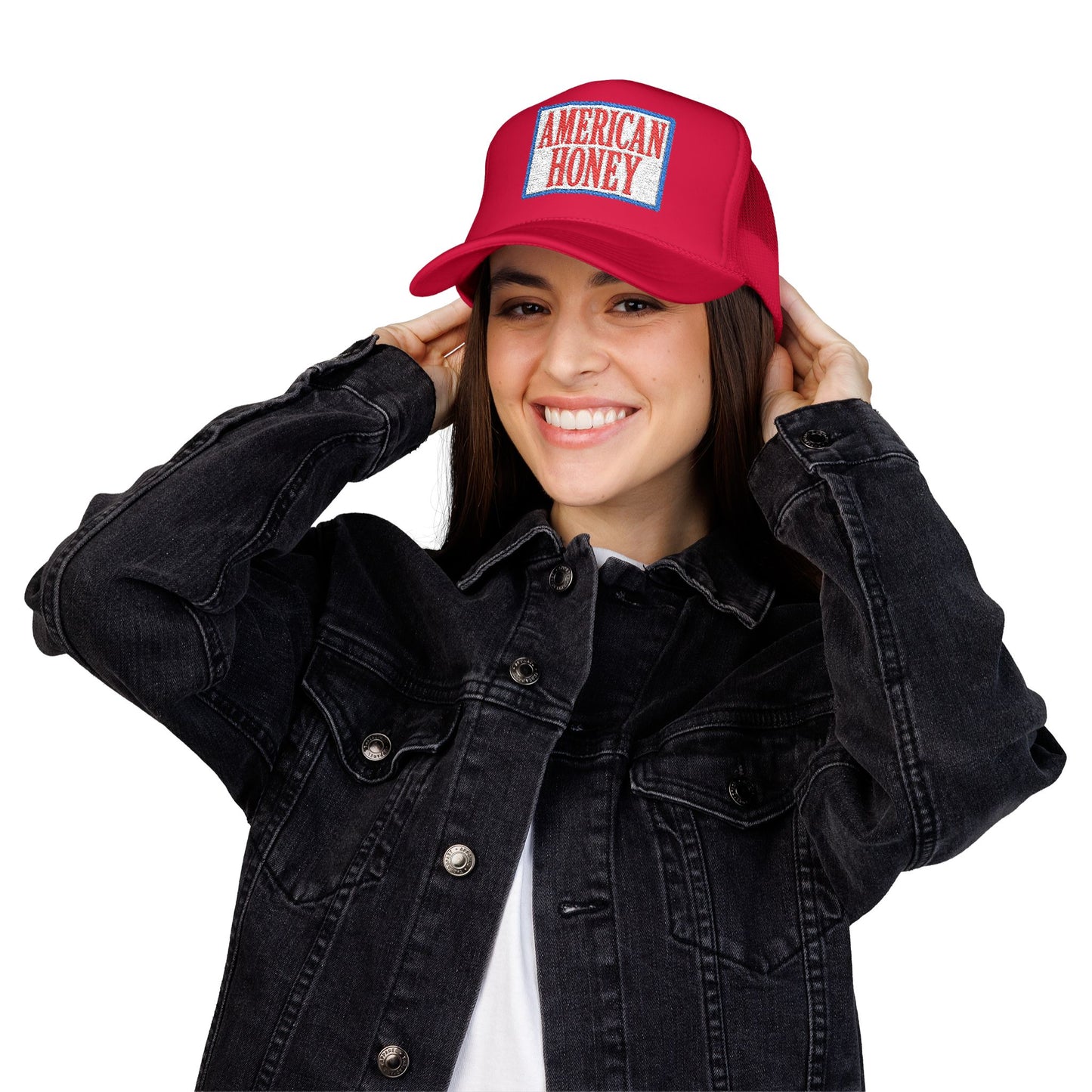American Honey Trucker Hat - Retro Patriotic Foam Front Cap