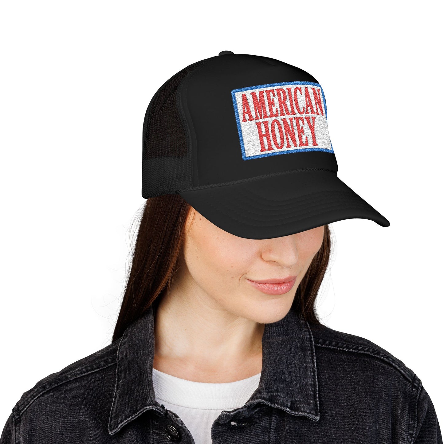 American Honey Trucker Hat - Retro Patriotic Foam Front Cap