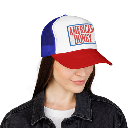 American Honey Trucker Hat - Retro Patriotic Foam Front Cap