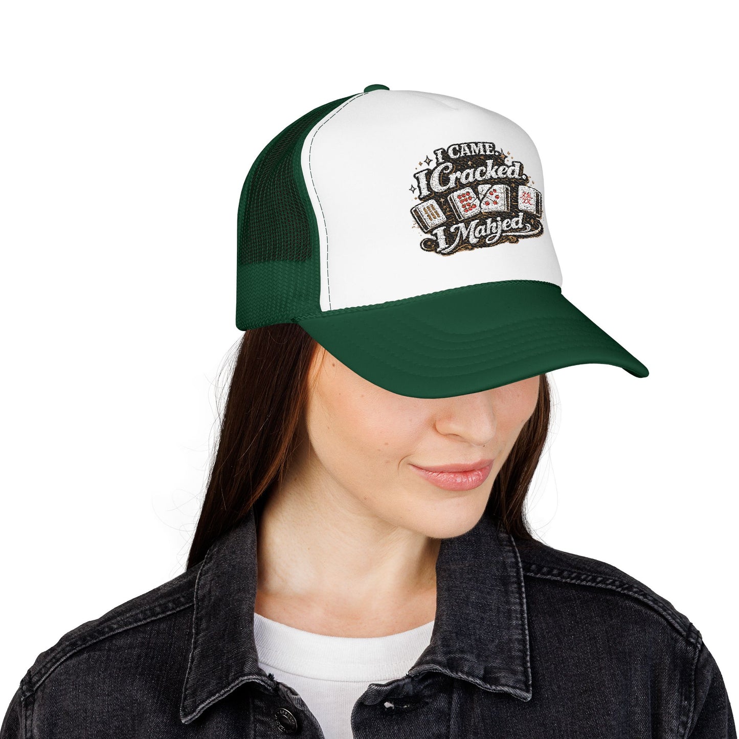 Trucker Hat — I Came, I Cracked, I Mahjed