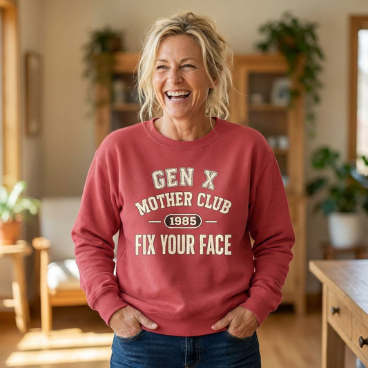 Gen X Mother Club ™ 1985 "Fix Your Face" Sweatshirt