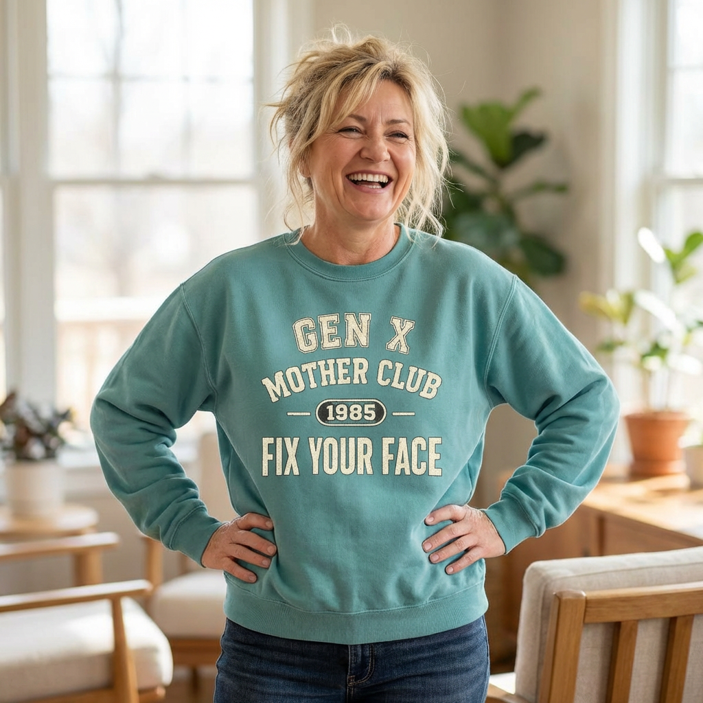 Gen X Mother Club ™ 1985 "Fix Your Face" Sweatshirt