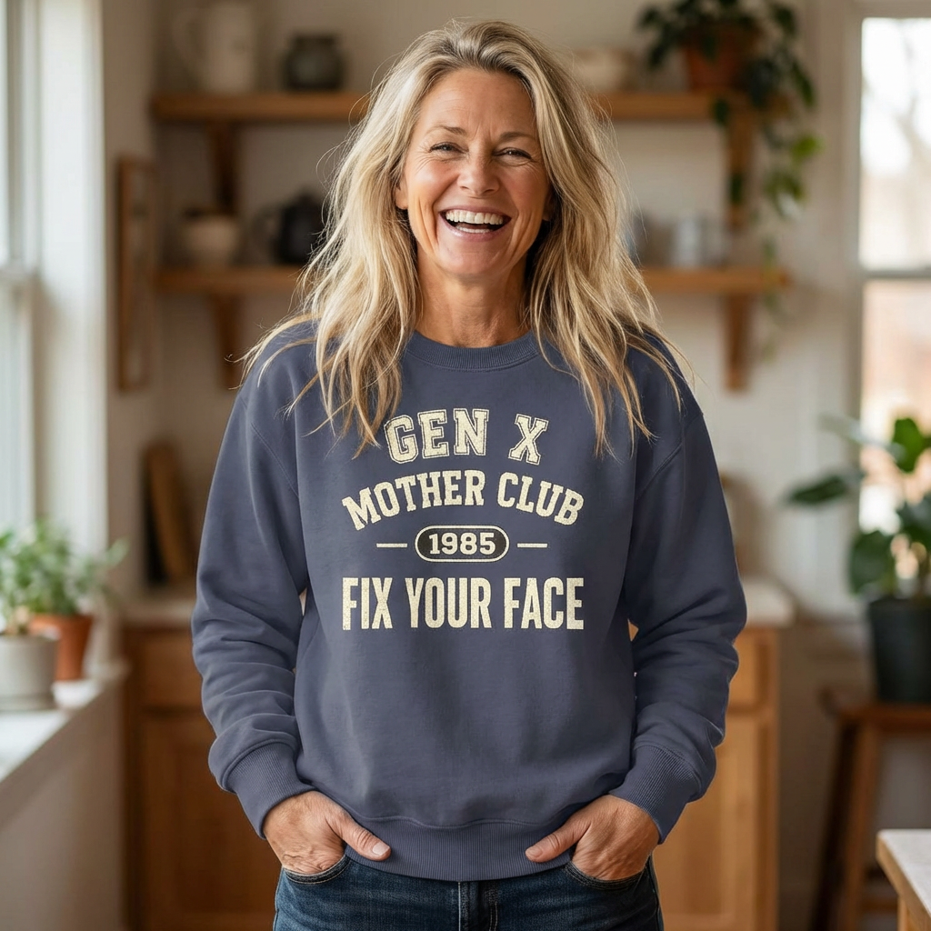 Gen X Mother Club ™ 1985 "Fix Your Face" Sweatshirt