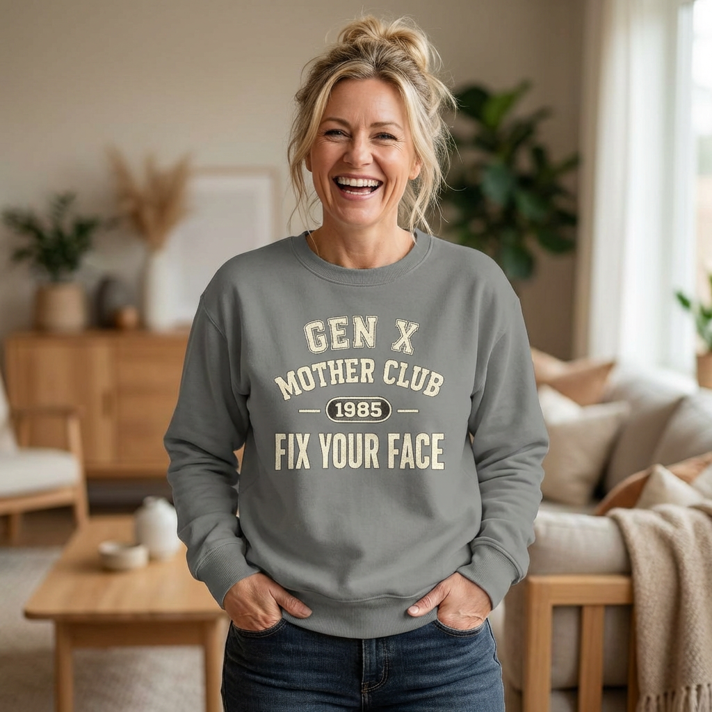 Gen X Mother Club ™ 1985 "Fix Your Face" Sweatshirt