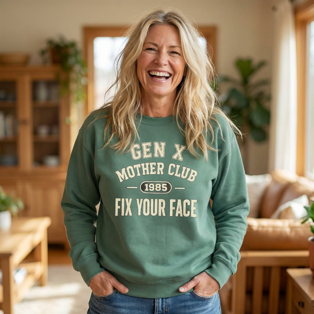 Gen X Mother Club ™ 1985 "Fix Your Face" Sweatshirt