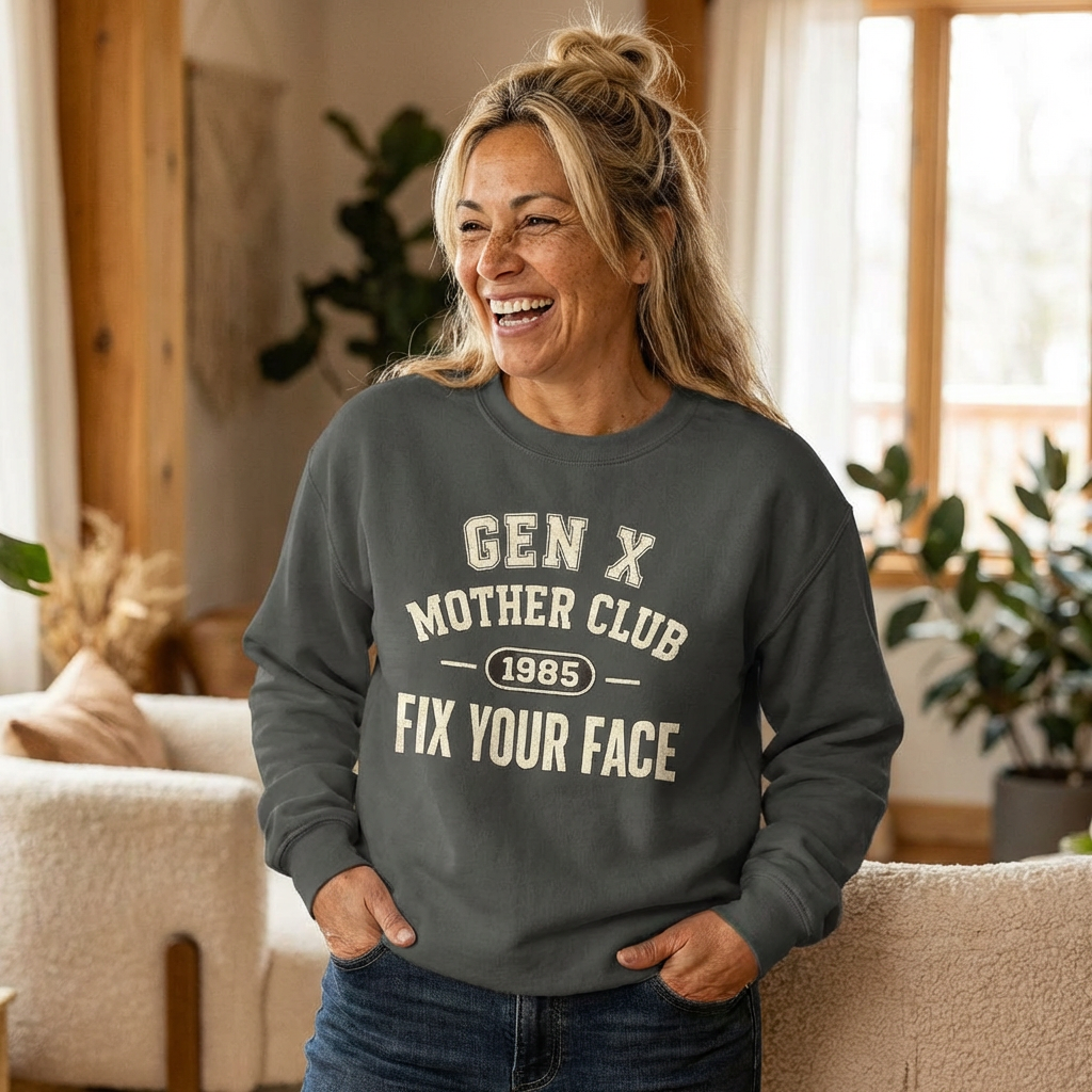 Gen X Mother Club ™ 1985 "Fix Your Face" Sweatshirt