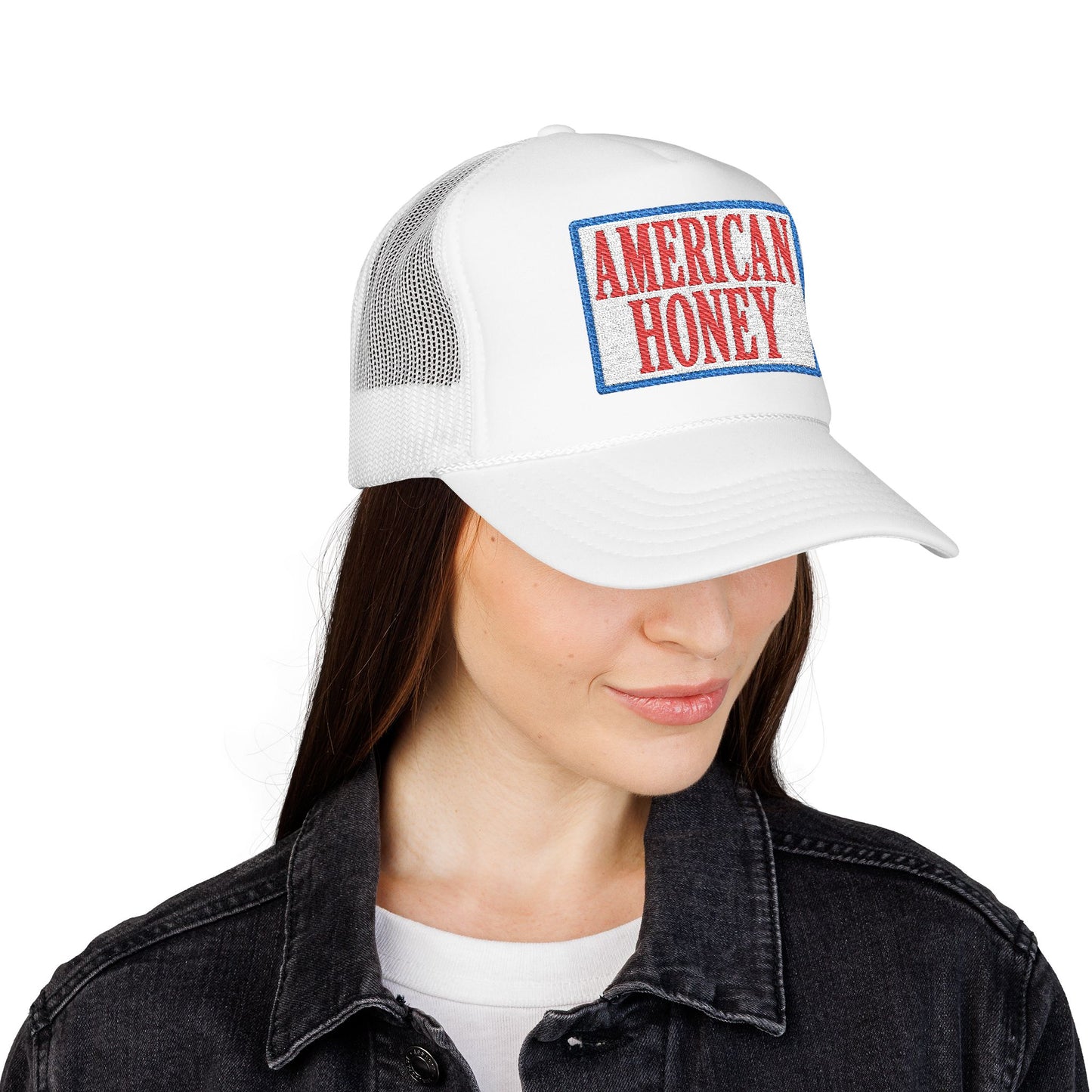 American Honey Trucker Hat - Retro Patriotic Foam Front Cap