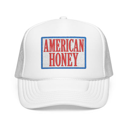 American Honey Trucker Hat - Retro Patriotic Foam Front Cap