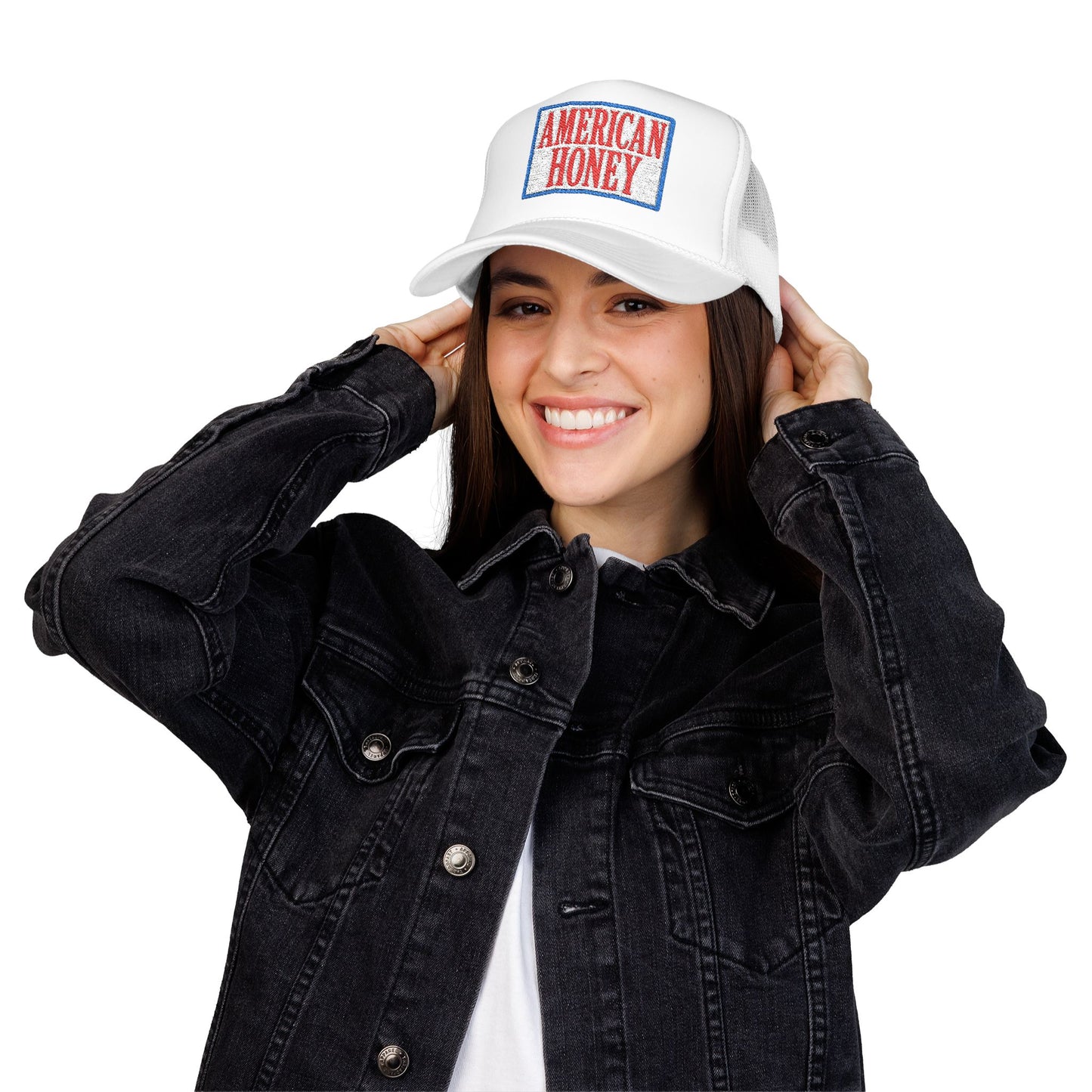 American Honey Trucker Hat - Retro Patriotic Foam Front Cap