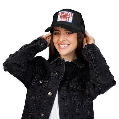 American Honey Trucker Hat - Retro Patriotic Foam Front Cap
