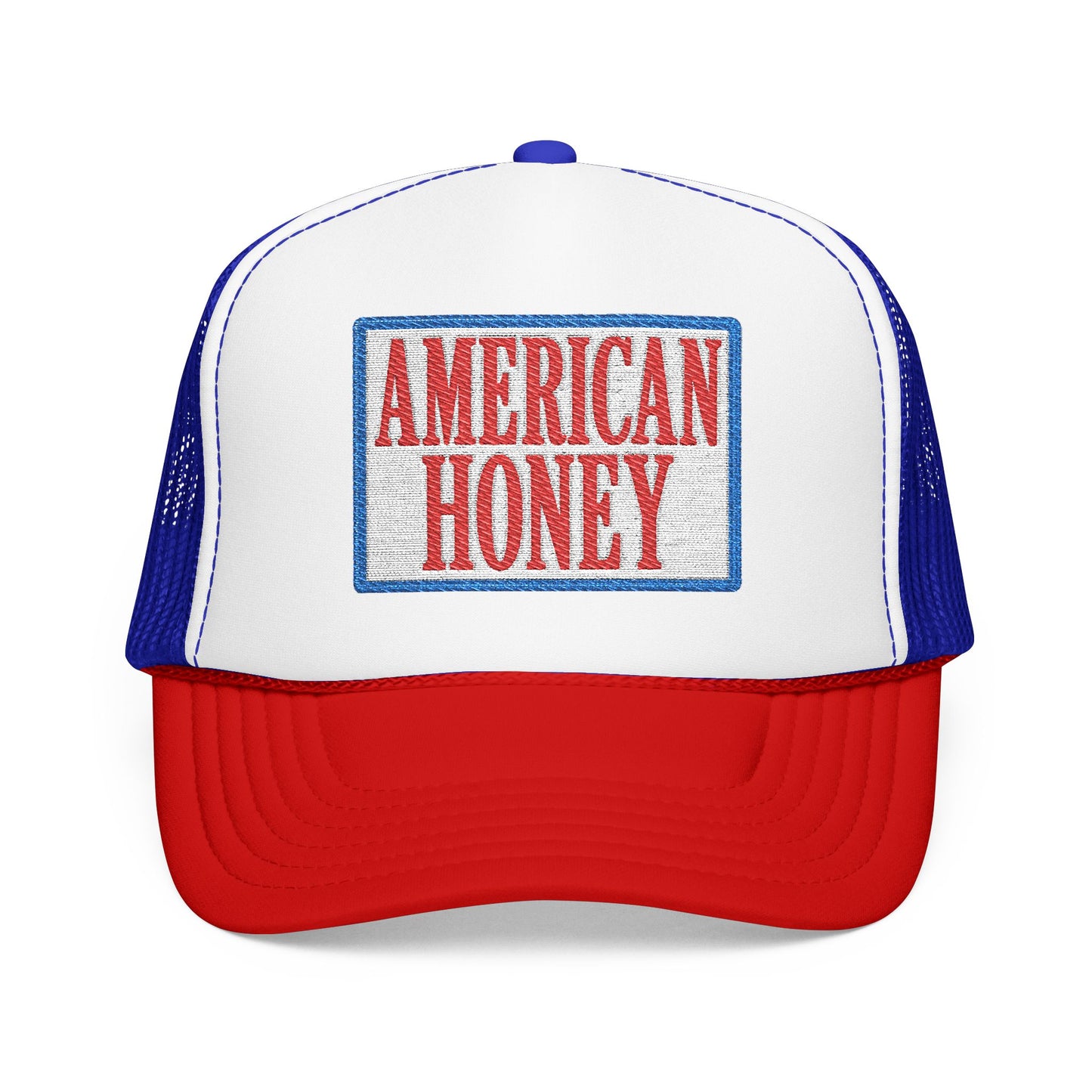 American Honey Trucker Hat - Retro Patriotic Foam Front Cap