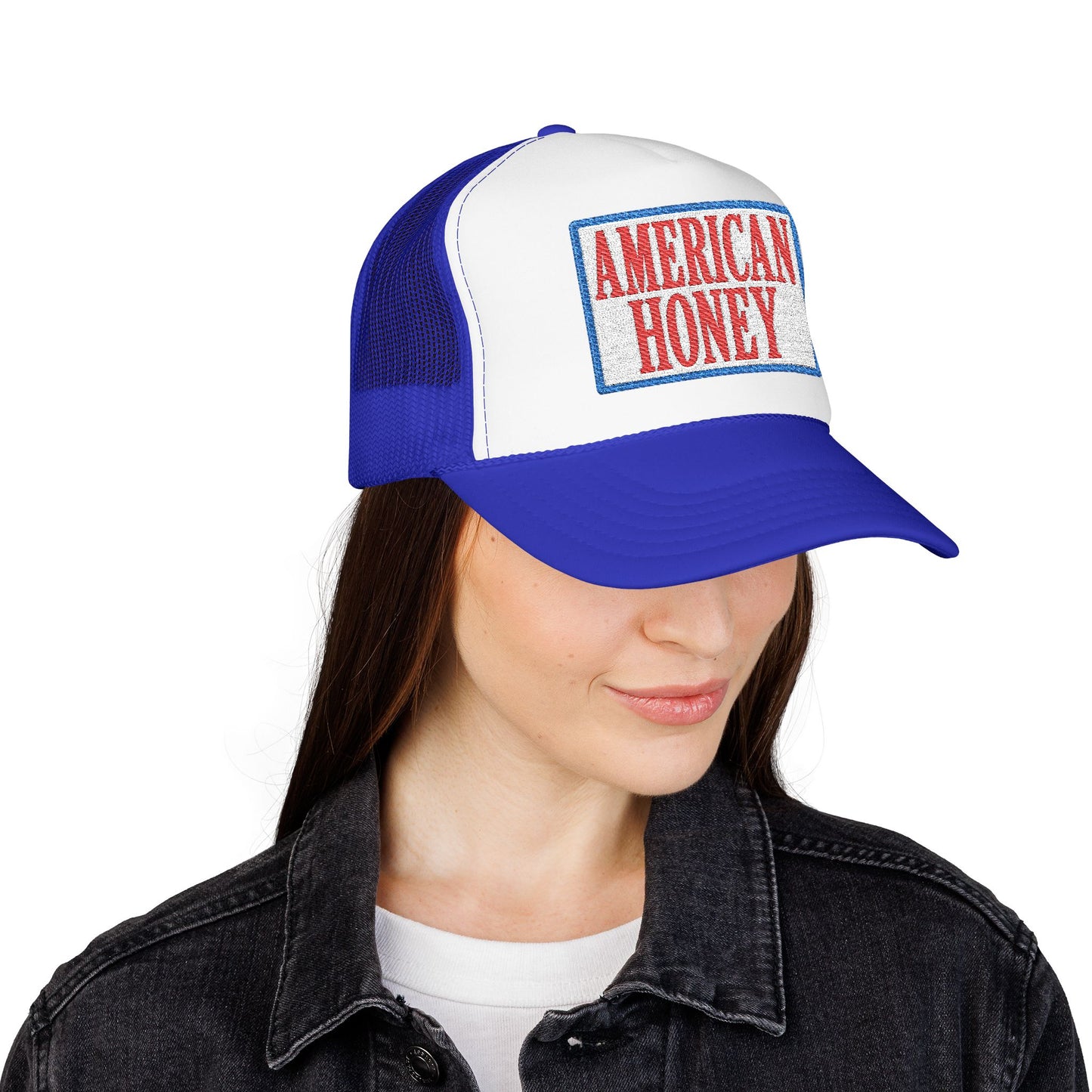 American Honey Trucker Hat - Retro Patriotic Foam Front Cap