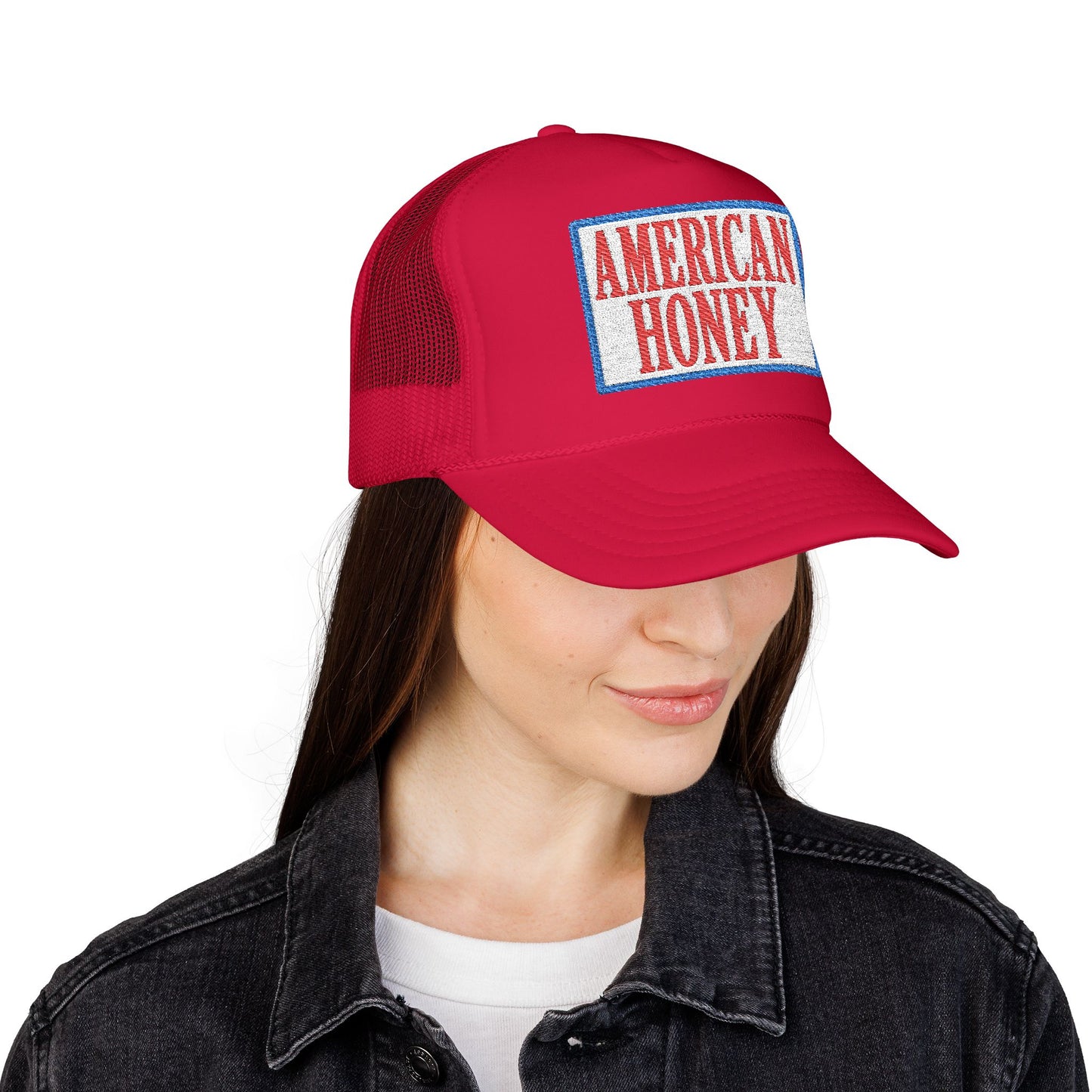 American Honey Trucker Hat - Retro Patriotic Foam Front Cap